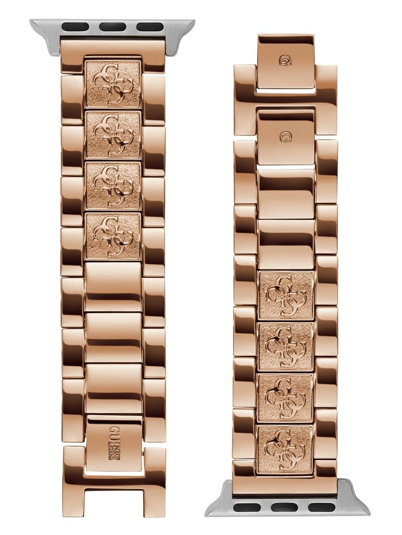 Guess Rose Gold-Tone Quattro G 38-40 mm Band for Apple Watch® - Silver Guess Rose Gold-Tone Quattro G 38-40 mm Band for Apple Watch® - Silver