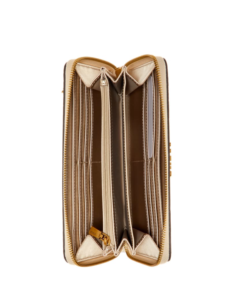 Guess Alanna Large Zip-Around Wallet - Ivory Guess Alanna Large Zip-Around Wallet - Ivory