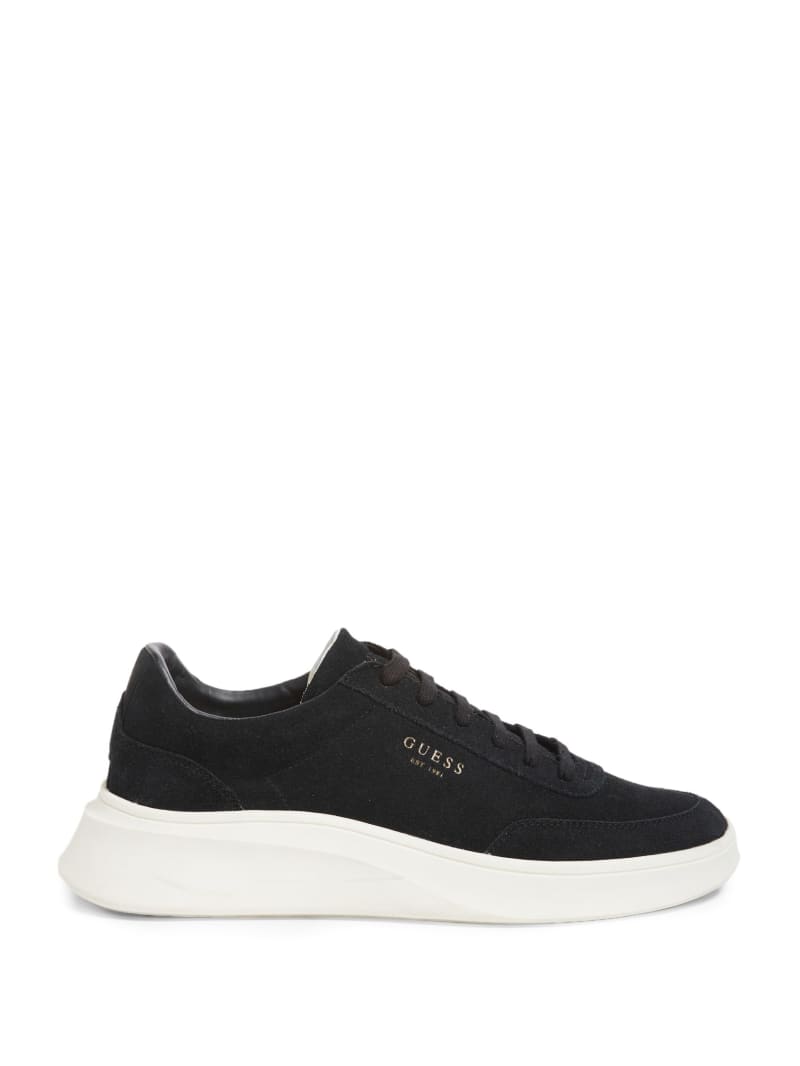Guess Dolo Logo Low-Top Sneakers - Black Suede Guess Dolo Logo Low-Top Sneakers - Black Suede