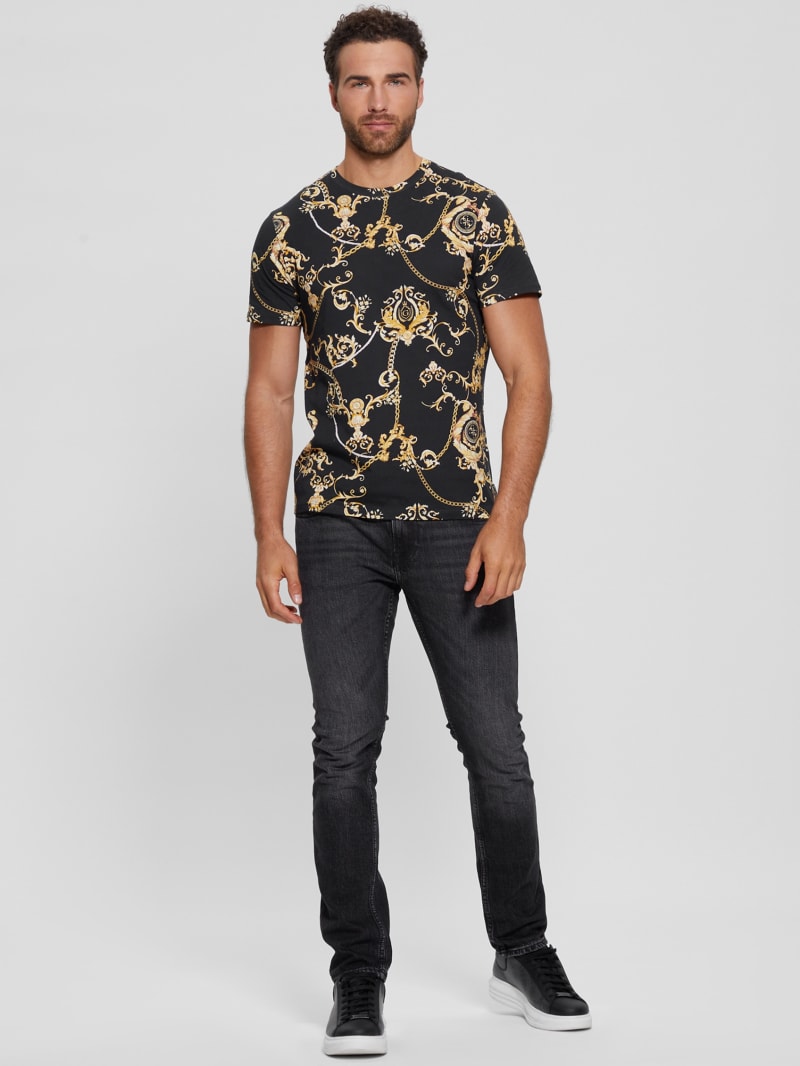 Guess Eco Gold Chain Tee - Gold Chain Logo Guess Eco Gold Chain Tee - Gold Chain Logo