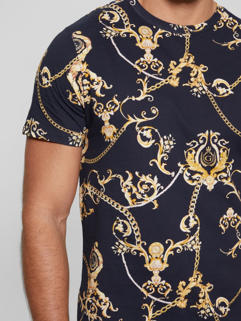 Guess Eco Gold Chain Tee - Gold Chain Logo Guess Eco Gold Chain Tee - Gold Chain Logo