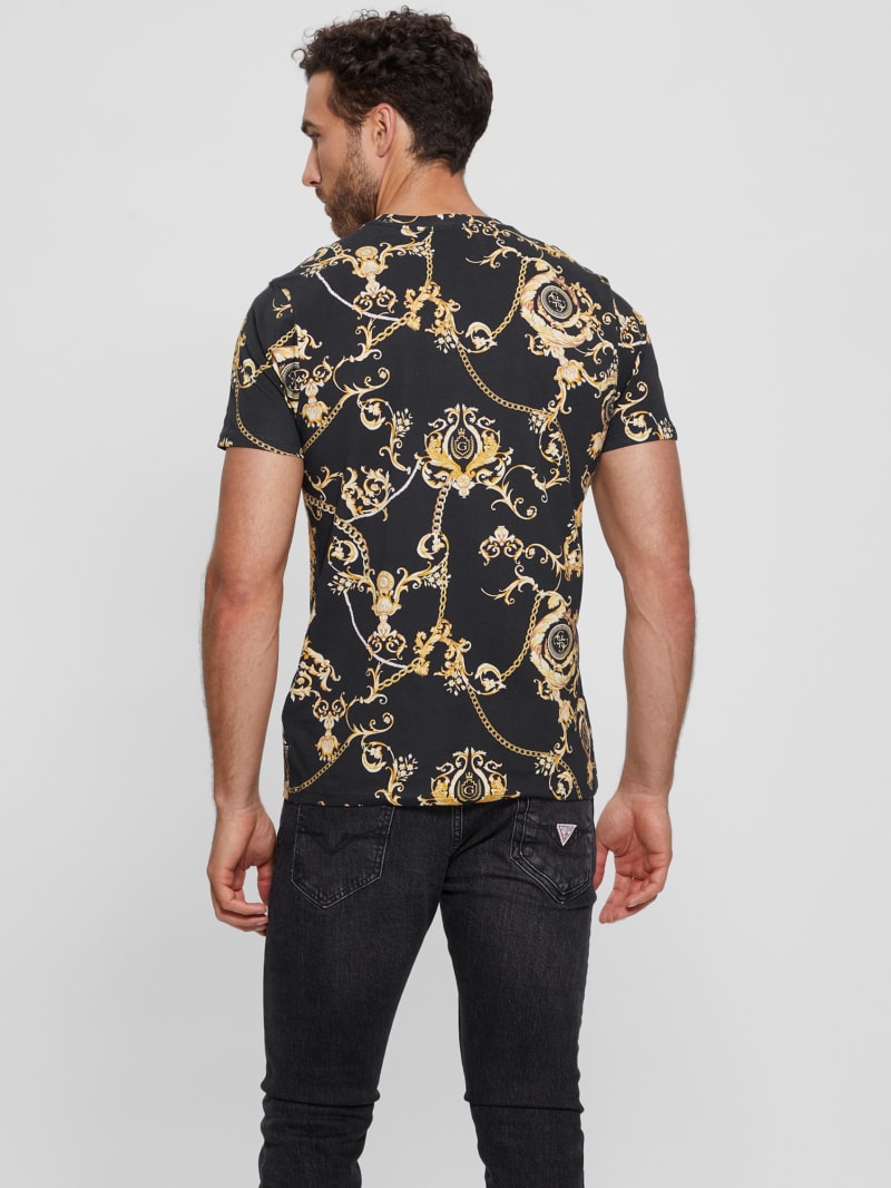 Guess Eco Gold Chain Tee - Gold Chain Logo Guess Eco Gold Chain Tee - Gold Chain Logo