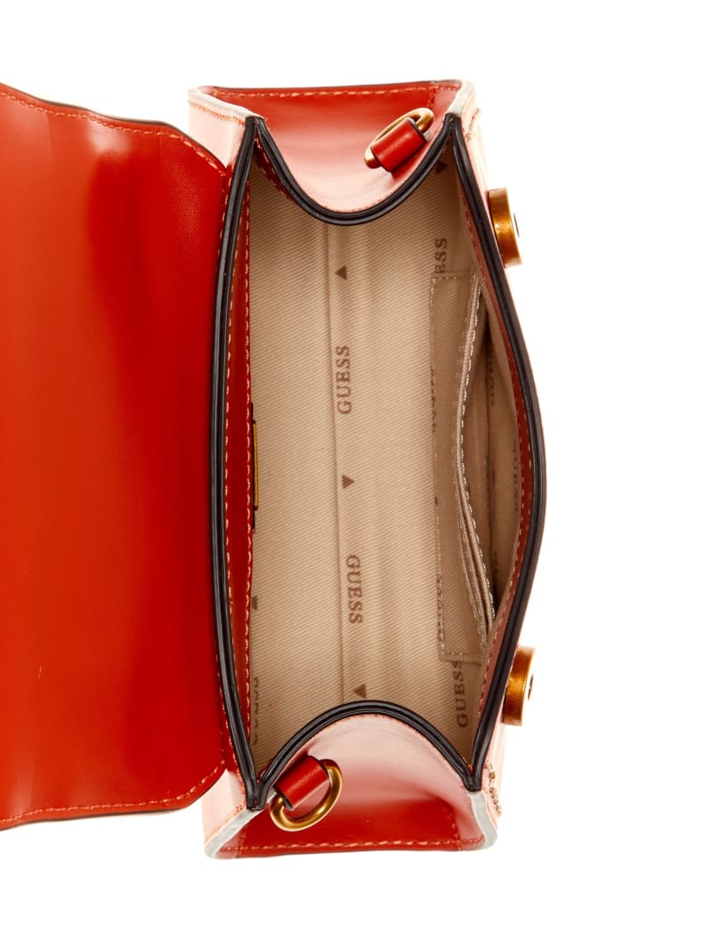 Guess Stephi Mini Fold-Over Crossbody - Orange Guess Stephi Mini Fold-Over Crossbody - Orange