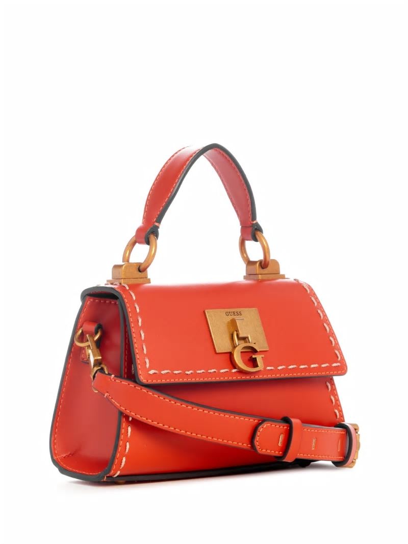 Guess Stephi Mini Fold-Over Crossbody - Orange Guess Stephi Mini Fold-Over Crossbody - Orange