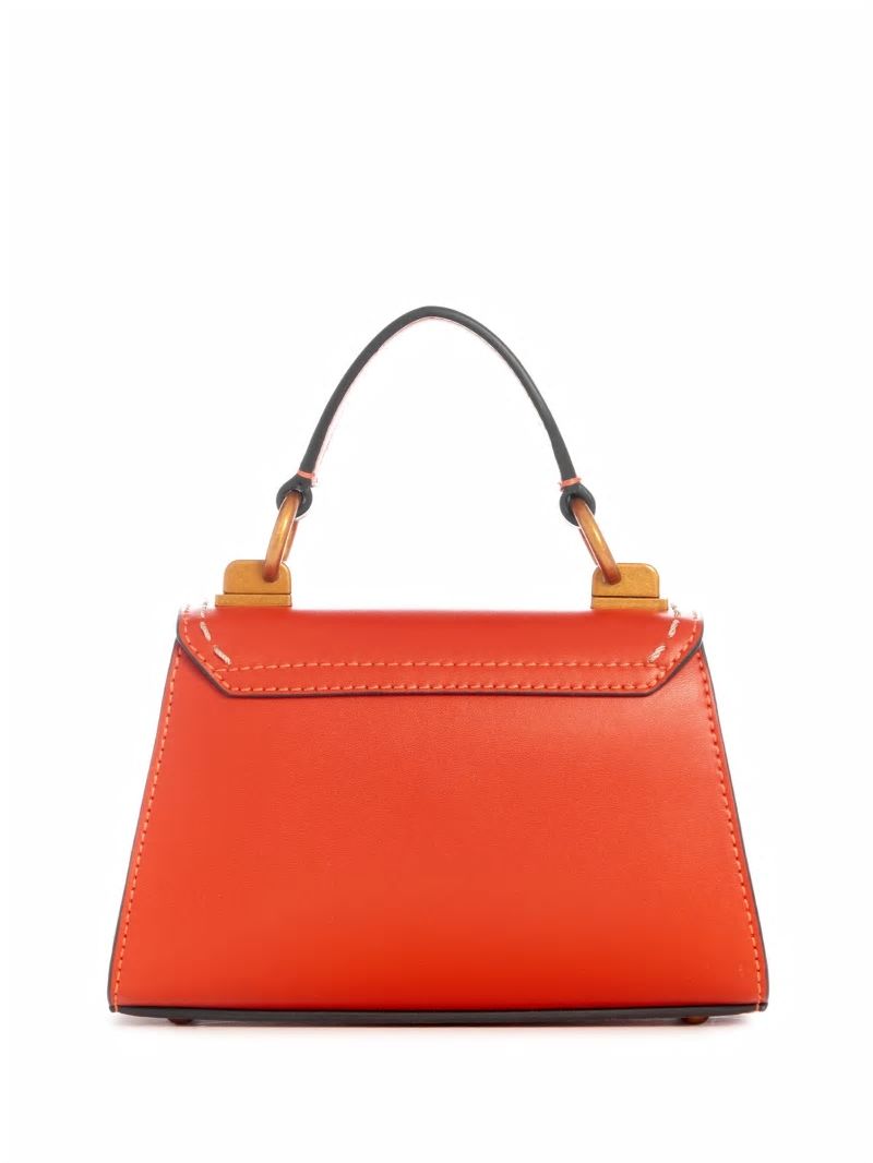 Guess Stephi Mini Fold-Over Crossbody - Orange Guess Stephi Mini Fold-Over Crossbody - Orange