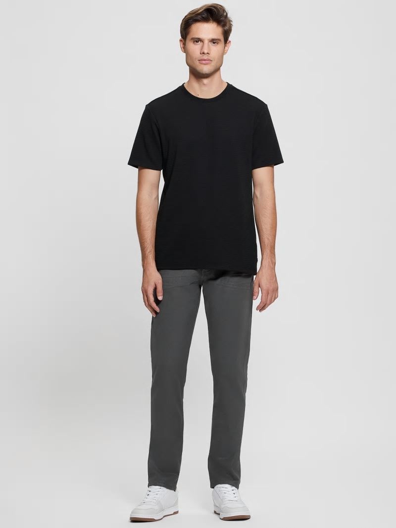 Guess Textured Stripe Tee - Black Guess Textured Stripe Tee - Black