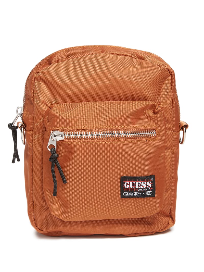 Guess GUESS Originals Mini Crossbody Bag - Rust Brown Guess GUESS Originals Mini Crossbody Bag - Rust Brown