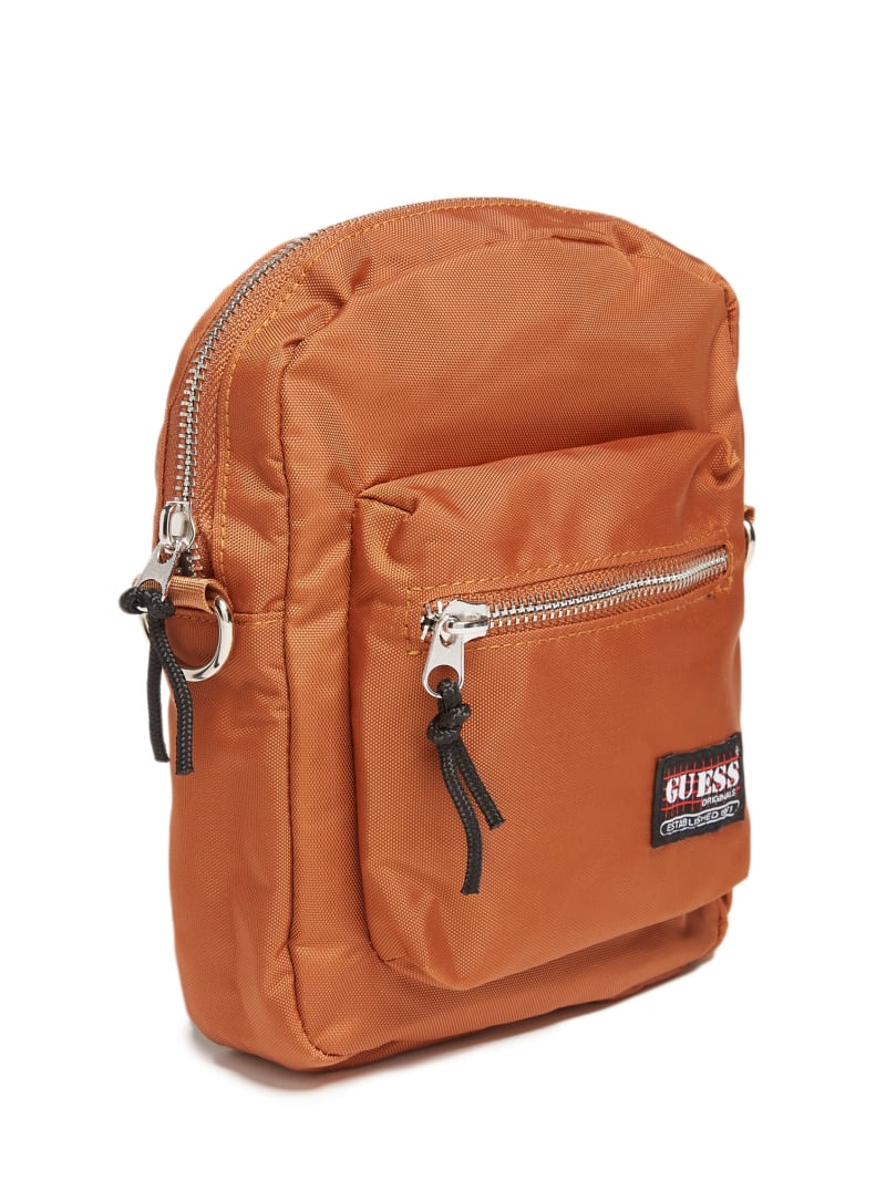 Guess GUESS Originals Mini Crossbody Bag - Rust Brown Guess GUESS Originals Mini Crossbody Bag - Rust Brown