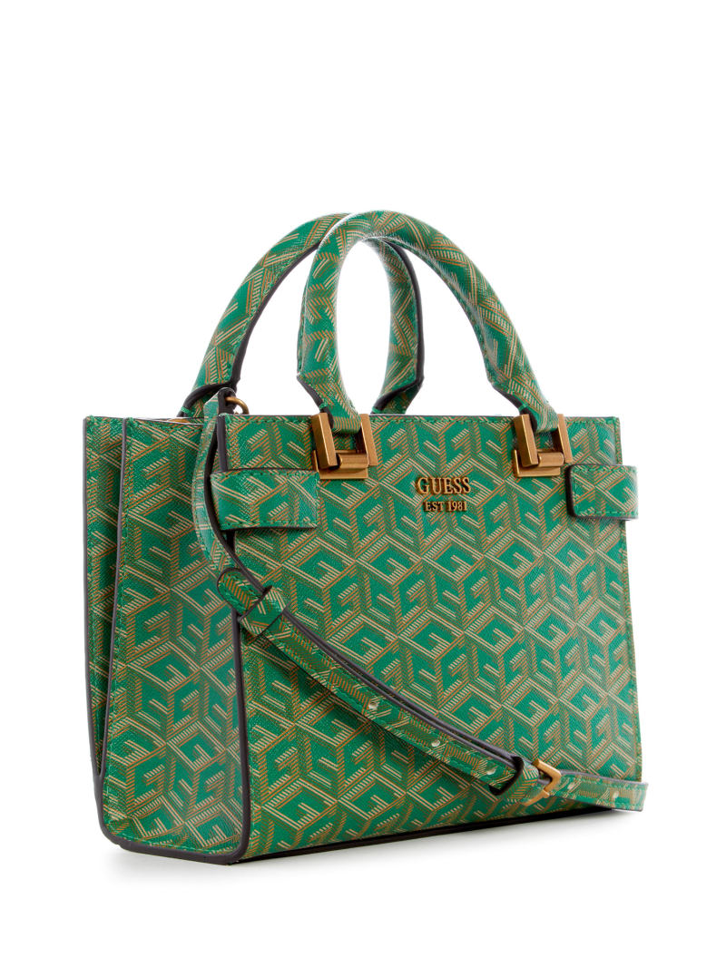 Guess Atene Mini Satchel - Forest Logo Guess Atene Mini Satchel - Forest Logo