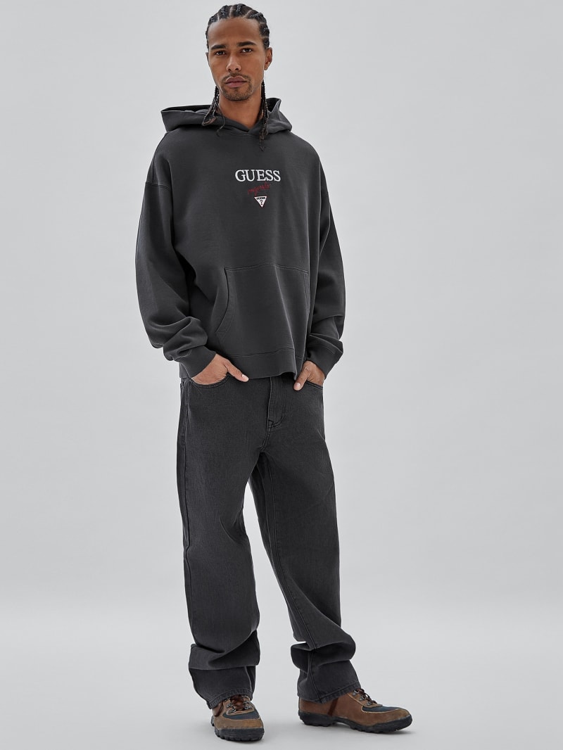 Guess GUESS Originals Baker Logo Hoodie - Jet Black Multi Guess GUESS Originals Baker Logo Hoodie - Jet Black Multi