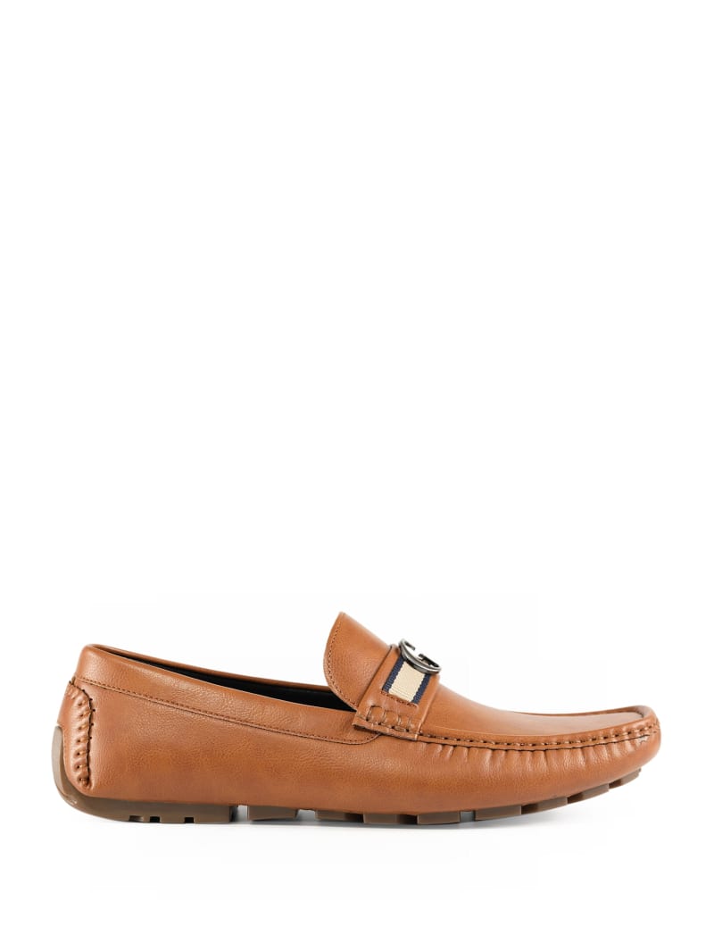 Guess Aurolo G Logo Driving Loafers - Medium Brown Guess Aurolo G Logo Driving Loafers - Medium Brown