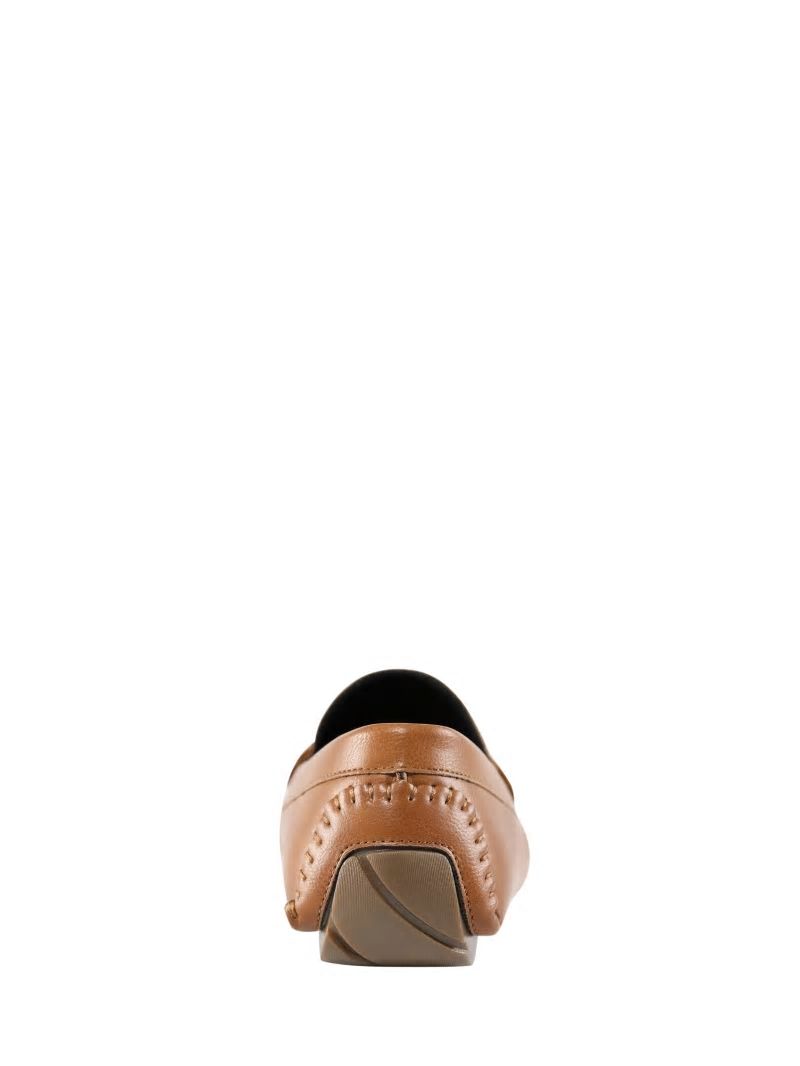 Guess Aurolo G Logo Driving Loafers - Medium Brown Guess Aurolo G Logo Driving Loafers - Medium Brown