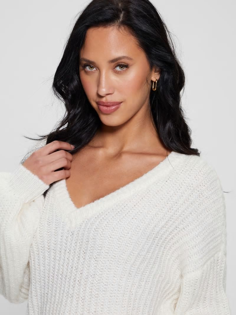 Guess Nara Wool-Blend Sweater - Dove White Guess Nara Wool-Blend Sweater - Dove White