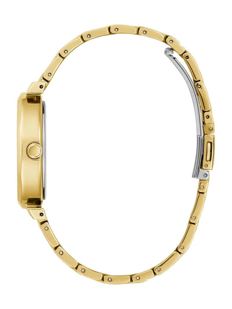 Guess Gold-Tone Circle Analog Watch - Gold Guess Gold-Tone Circle Analog Watch - Gold