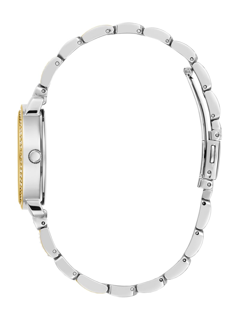 Guess Two-Tone Crystal Analog Watch - Gold Guess Two-Tone Crystal Analog Watch - Gold