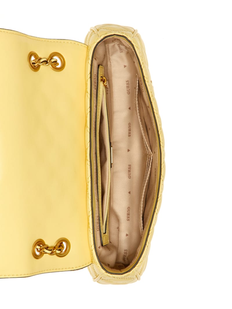 Guess Giully Quilted Convertible Crossbody - Yellow Guess Giully Quilted Convertible Crossbody - Yellow