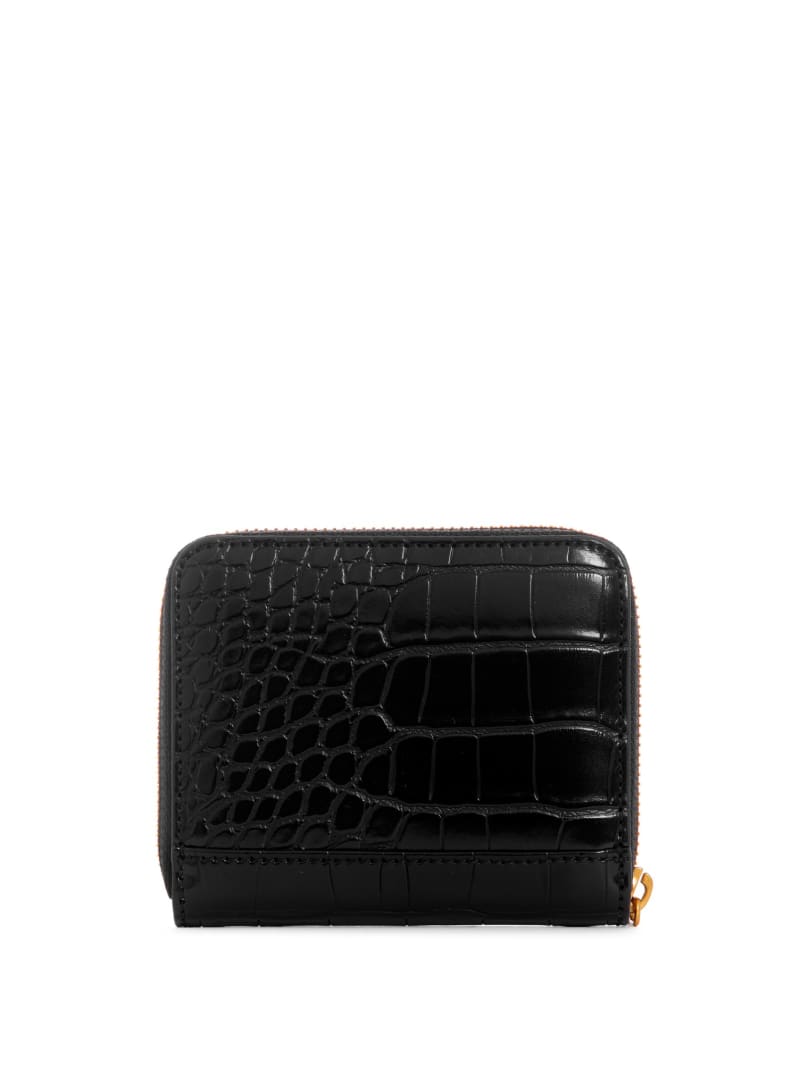 Guess Laurel Small Zip-Around Wallet - Black Floral Print Guess Laurel Small Zip-Around Wallet - Black Floral Print