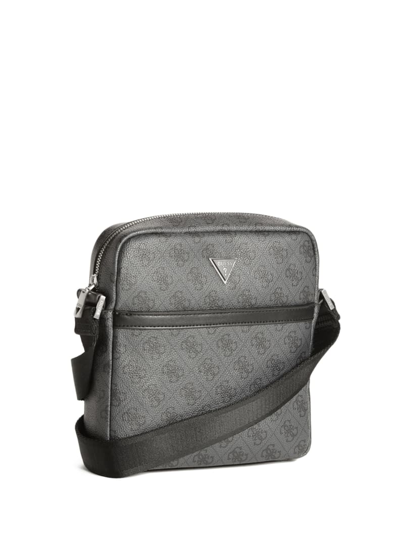 Guess Vezzola Smart Top Zip Square Crossbody - Black Floral Print Guess Vezzola Smart Top Zip Square Crossbody - Black Floral Print