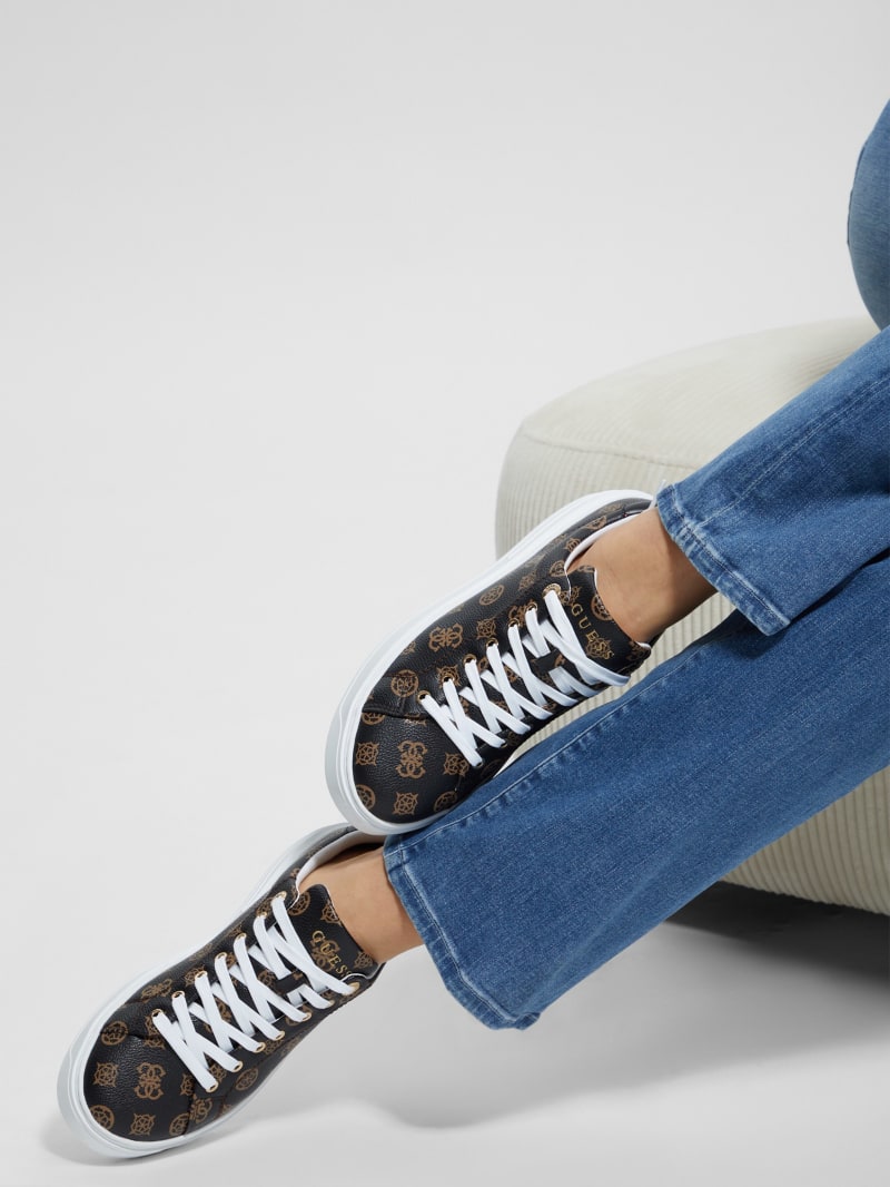 Guess Denesa Peony Low-Top Sneakers - Medium Brown Guess Denesa Peony Low-Top Sneakers - Medium Brown
