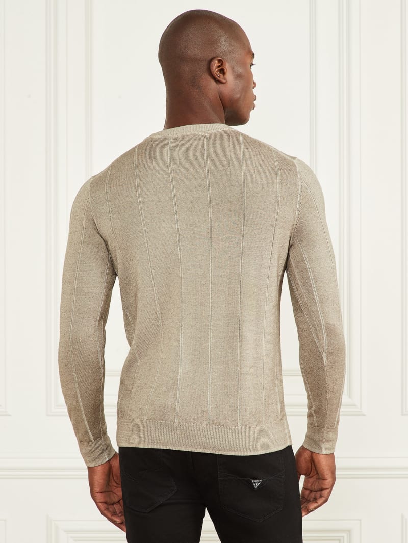Guess Merino Wool Crewneck Sweater - Mossy Green Guess Merino Wool Crewneck Sweater - Mossy Green