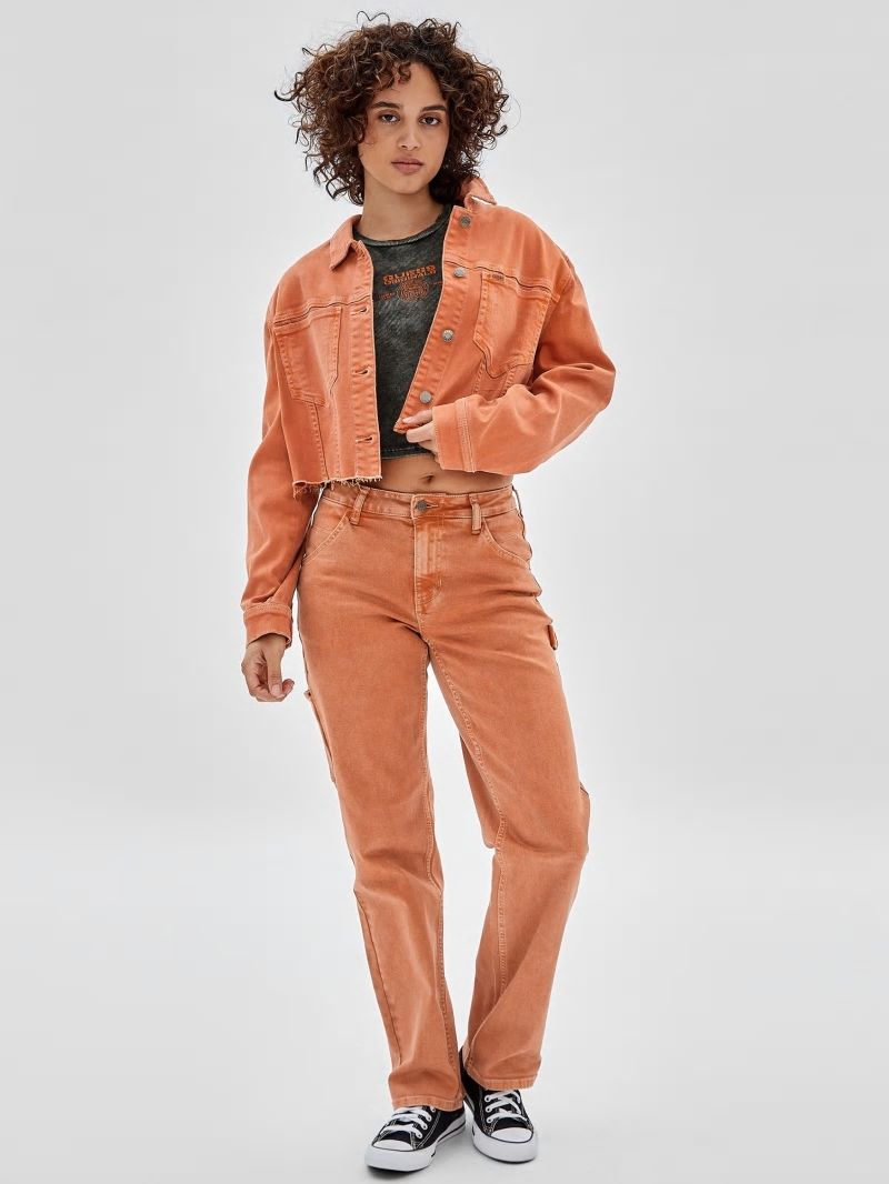 Guess GUESS Originals Denim Jacket - Real Orange Multi Guess GUESS Originals Denim Jacket - Real Orange Multi