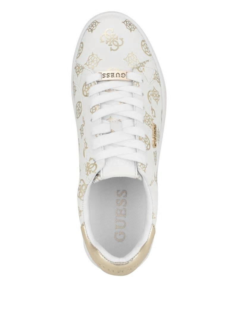 Guess Renzy Debossed Logo Low-Top Sneakers - Gold Guess Renzy Debossed Logo Low-Top Sneakers - Gold