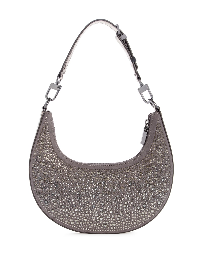 Guess Lua Rhinestone Shoulder Bag - Pewter Guess Lua Rhinestone Shoulder Bag - Pewter