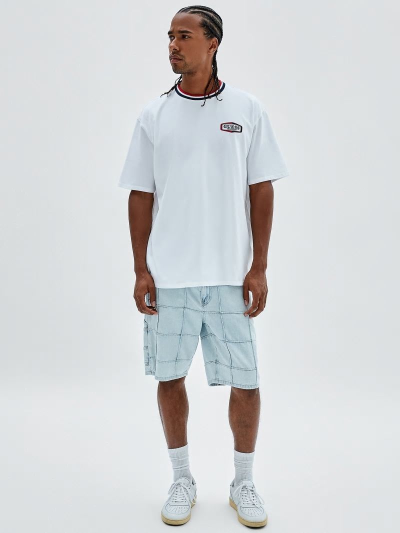 Guess GUESS Originals Windowpane Carpenter Shorts - Go Venice Lt Wash Guess GUESS Originals Windowpane Carpenter Shorts - Go Venice Lt Wash