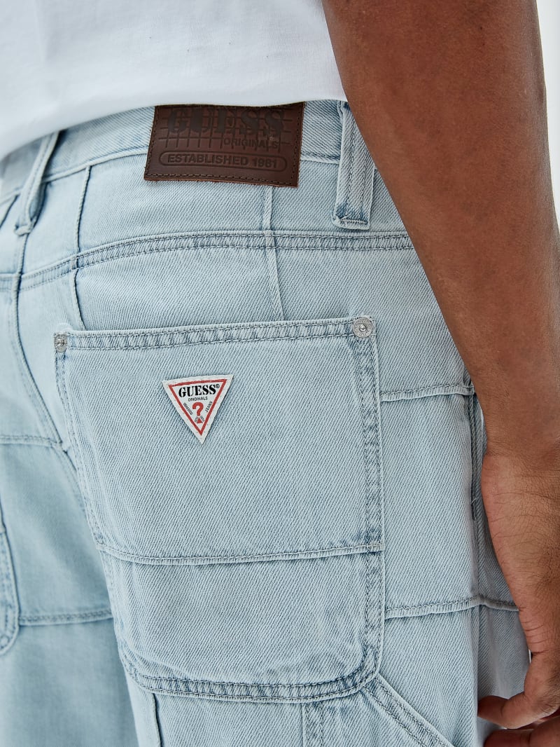 Guess GUESS Originals Windowpane Carpenter Shorts - Go Venice Lt Wash Guess GUESS Originals Windowpane Carpenter Shorts - Go Venice Lt Wash