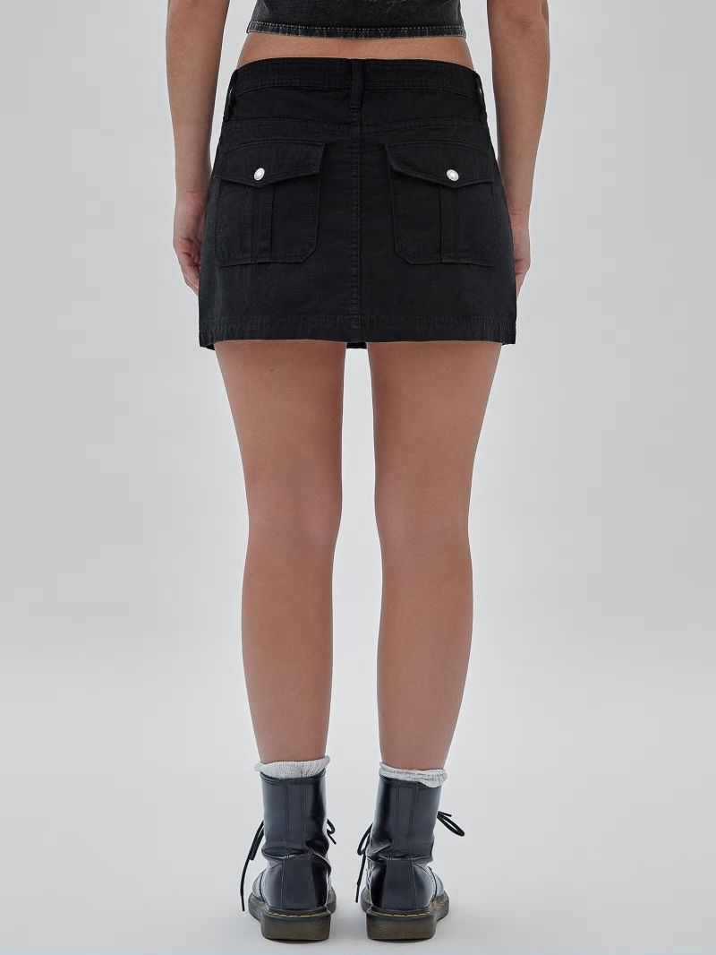 Guess GUESS Originals Ripstop Cargo Mini Skirt - Jet Black Multi Guess GUESS Originals Ripstop Cargo Mini Skirt - Jet Black Multi