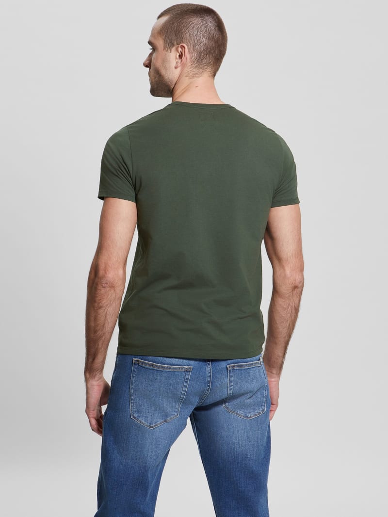 Guess Embroidered Logo Tee - Jungle Greens Guess Embroidered Logo Tee - Jungle Greens