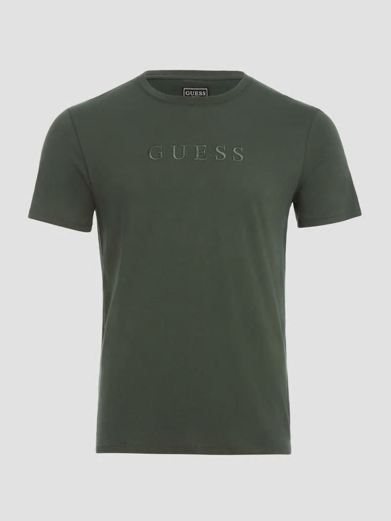 Guess Embroidered Logo Tee - Jungle Greens Guess Embroidered Logo Tee - Jungle Greens