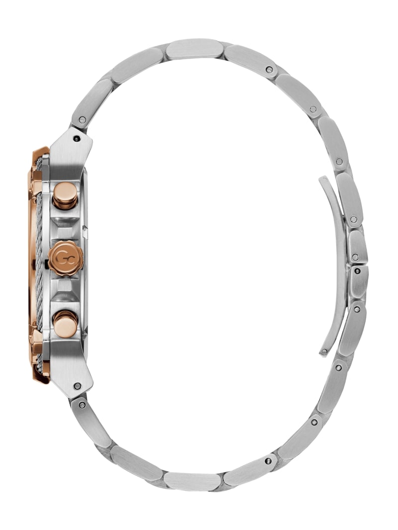 Guess Two-Tone and Black Chronograph Watch - Silver Guess Two-Tone and Black Chronograph Watch - Silver