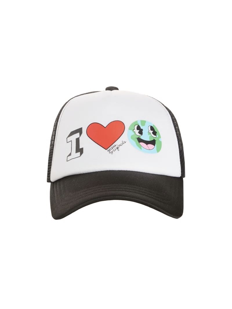 Guess GUESS Originals Eco Earth Day Love Trucker Hat - Black Guess GUESS Originals Eco Earth Day Love Trucker Hat - Black