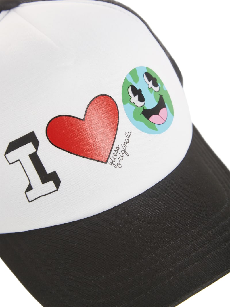 Guess GUESS Originals Eco Earth Day Love Trucker Hat - Black Guess GUESS Originals Eco Earth Day Love Trucker Hat - Black
