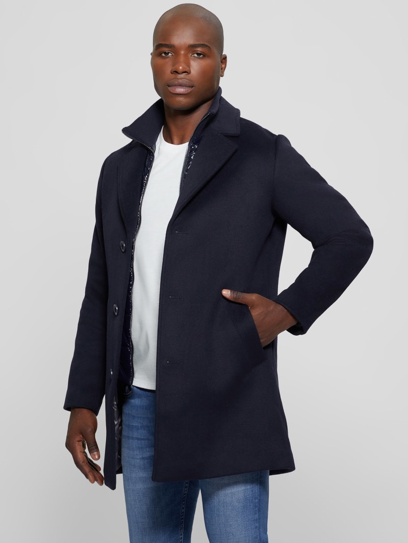 Guess Wool-Blend Coat - Bleu éLéGant Guess Wool-Blend Coat - Bleu éLéGant