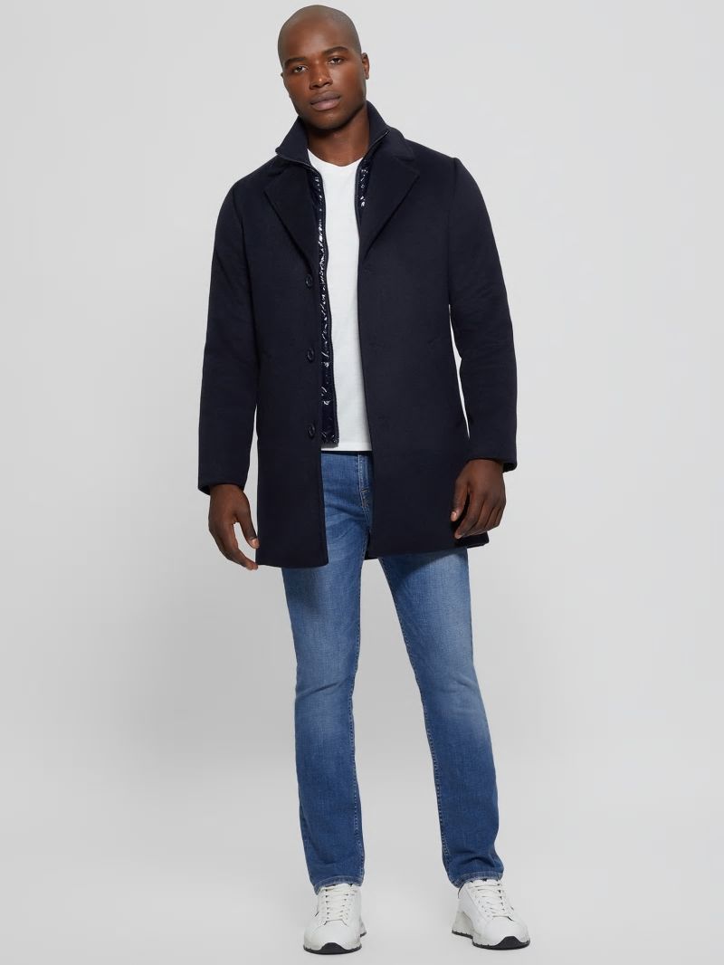 Guess Wool-Blend Coat - Bleu éLéGant Guess Wool-Blend Coat - Bleu éLéGant