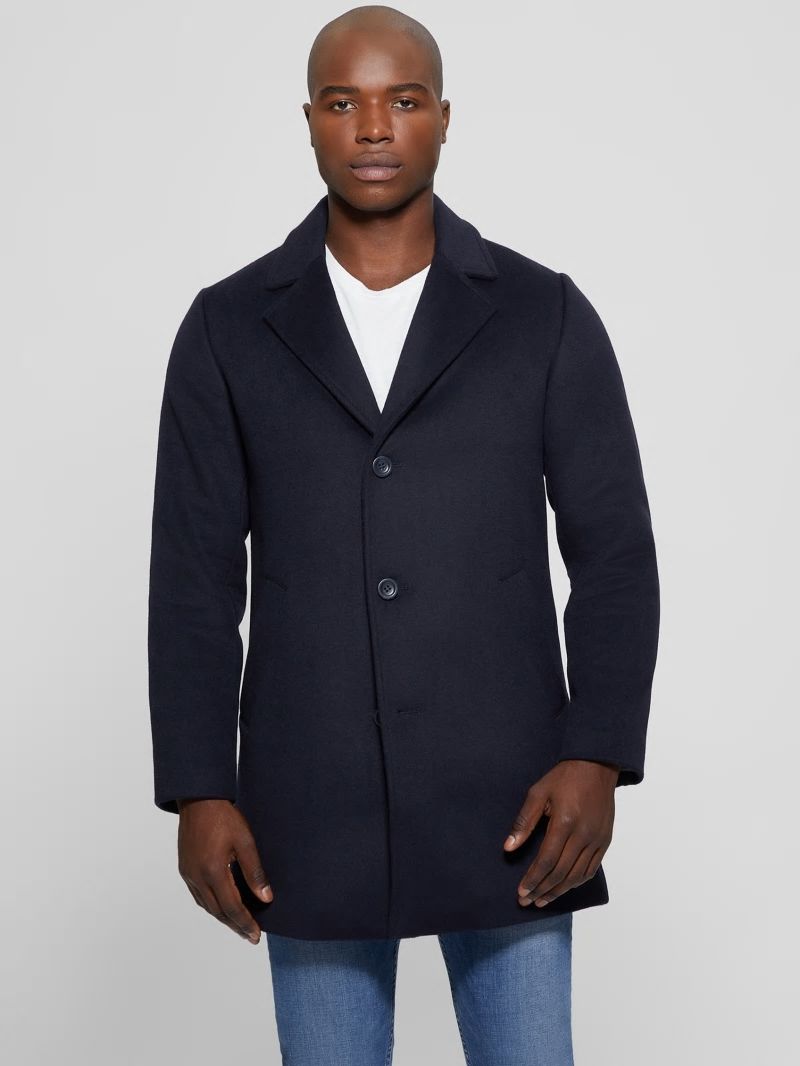 Guess Wool-Blend Coat - Bleu éLéGant Guess Wool-Blend Coat - Bleu éLéGant