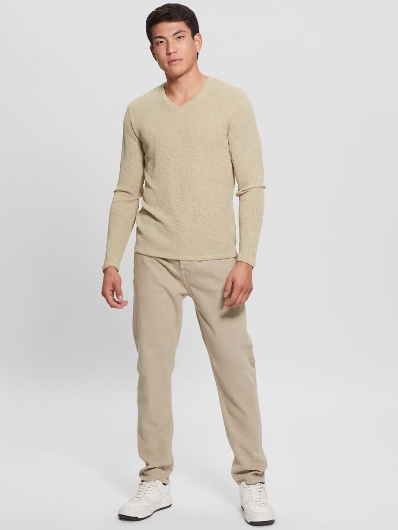 Guess Long-Sleeve Gauze Tee - Cemento Guess Long-Sleeve Gauze Tee - Cemento