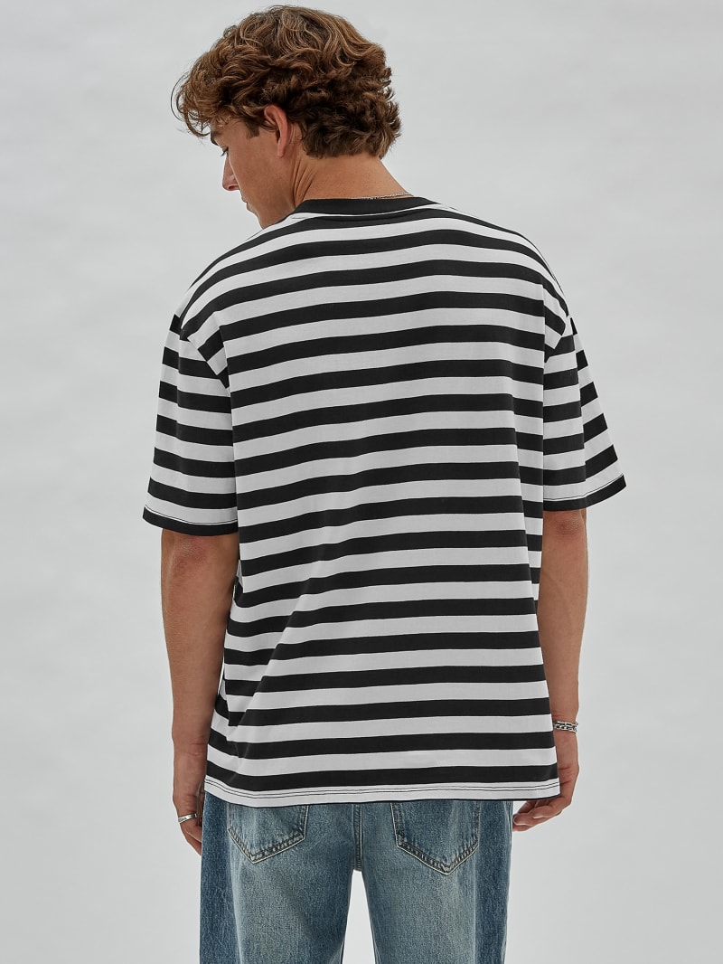 Guess GUESS Originals Eco Simple Stripe Tee - Jet Black Multi Guess GUESS Originals Eco Simple Stripe Tee - Jet Black Multi