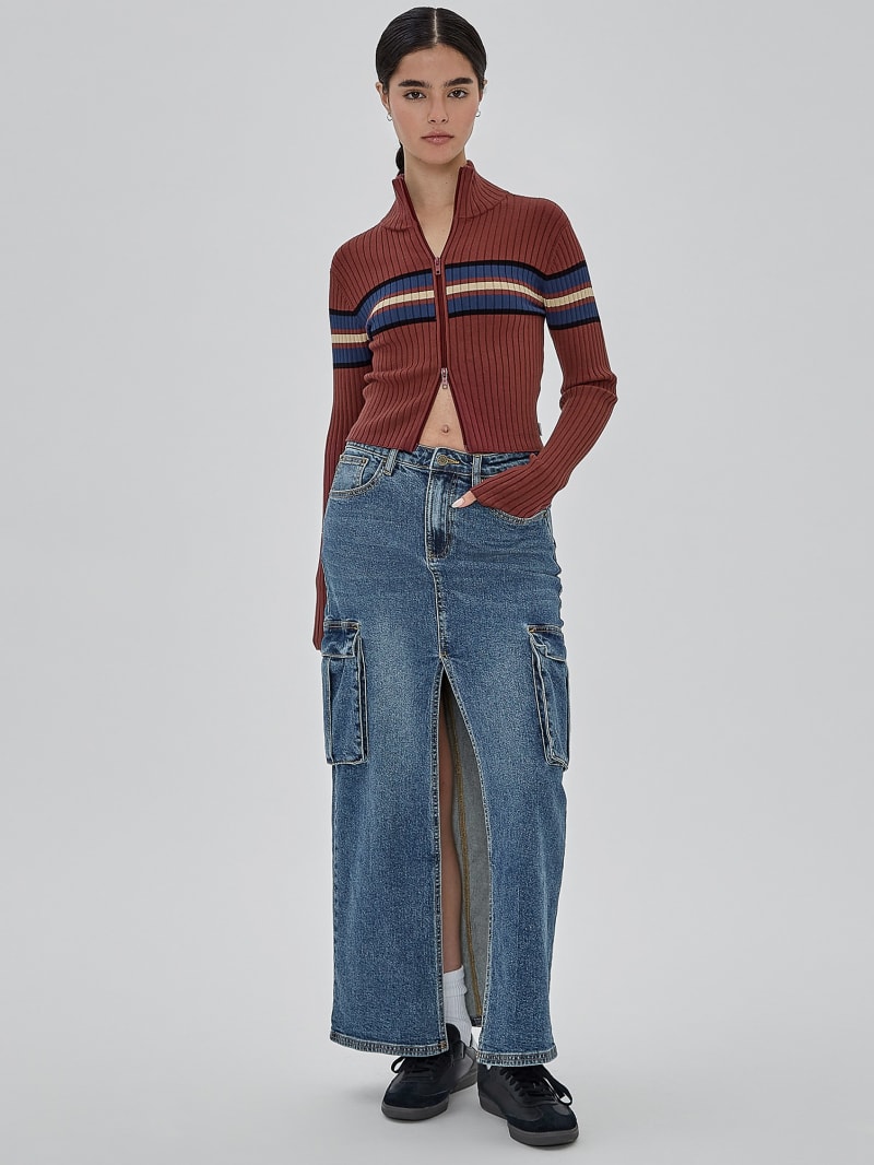 Guess GUESS Originals Denim Cargo Skirt - Go Fez Medium Wash Guess GUESS Originals Denim Cargo Skirt - Go Fez Medium Wash