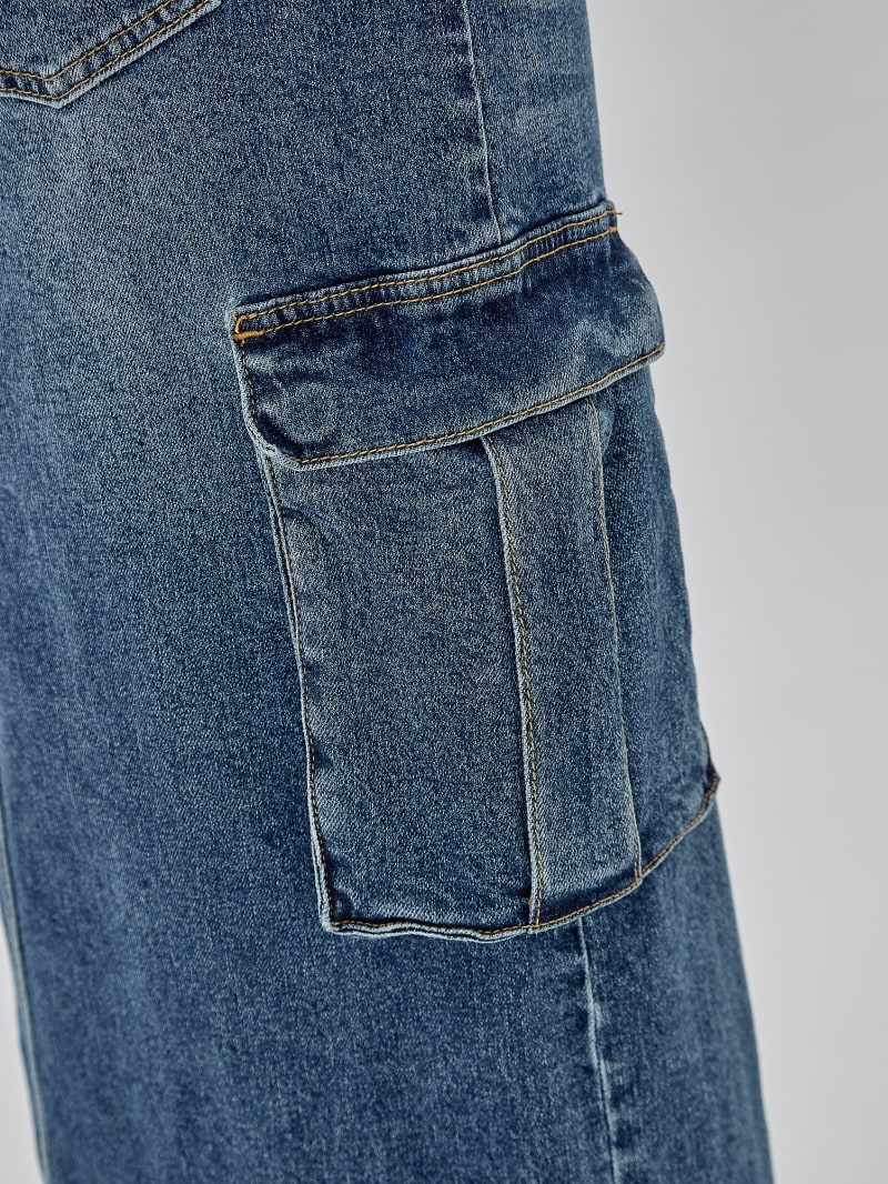 Guess GUESS Originals Denim Cargo Skirt - Go Fez Medium Wash Guess GUESS Originals Denim Cargo Skirt - Go Fez Medium Wash