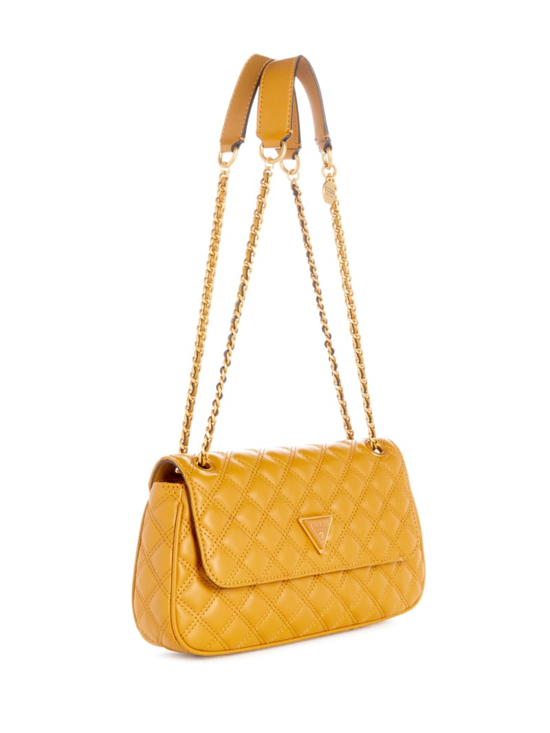 Guess Giully Quilted Convertible Crossbody - Mustard Guess Giully Quilted Convertible Crossbody - Mustard