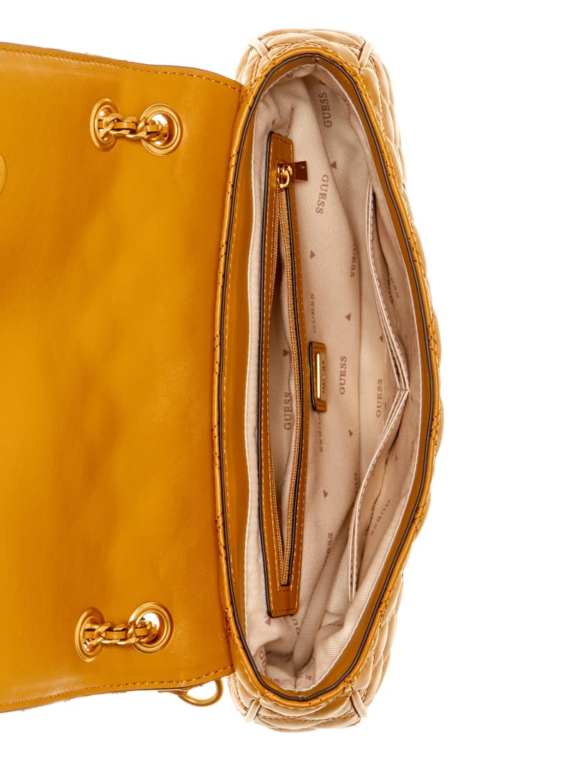 Guess Giully Quilted Convertible Crossbody - Mustard Guess Giully Quilted Convertible Crossbody - Mustard