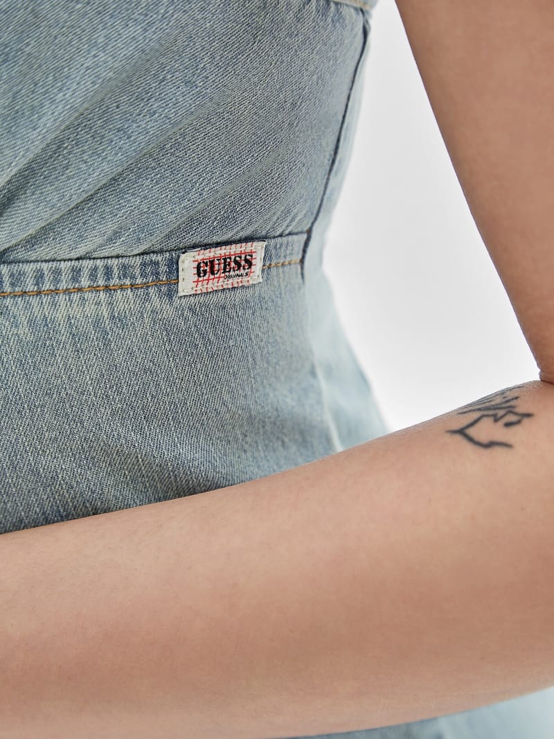 Guess GUESS Originals Vintage Denim Dress - Go Smoked Lt Wash Guess GUESS Originals Vintage Denim Dress - Go Smoked Lt Wash