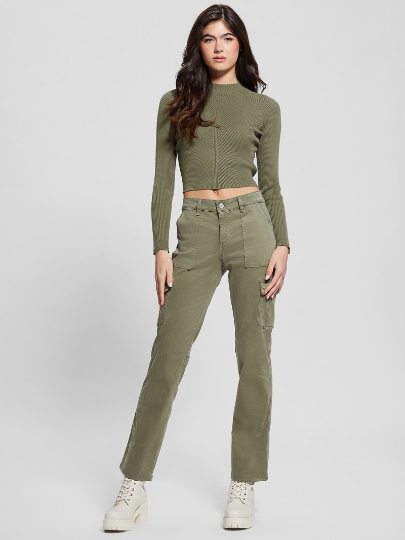 Guess Eco Marie Open-Back Sweater Top - Isle Wash 32" Guess Eco Marie Open-Back Sweater Top - Isle Wash 32"
