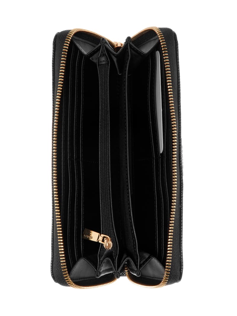 Guess Jania Large Zip-Around Wallet - Black Guess Jania Large Zip-Around Wallet - Black