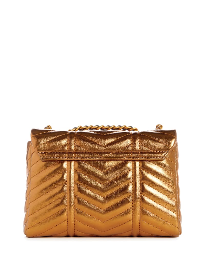 Guess Lovide Metallic Mini Convertible Crossbody - Bronze Guess Lovide Metallic Mini Convertible Crossbody - Bronze