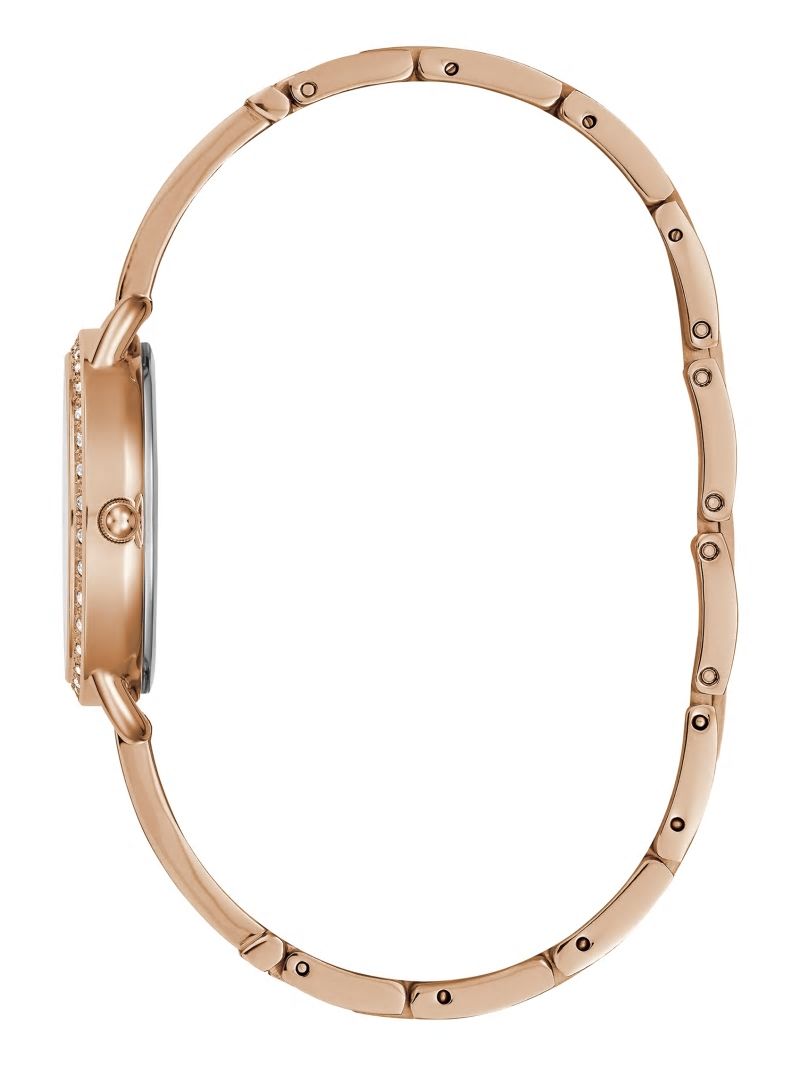 Guess Rose Gold-Tone Crystal Analog Watch - Rose Gold Guess Rose Gold-Tone Crystal Analog Watch - Rose Gold