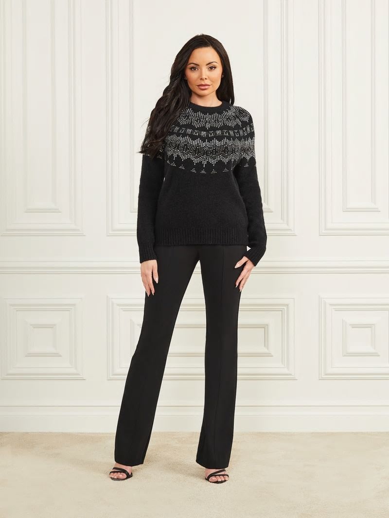 Guess Jodie Embellished Sweater - Black Guess Jodie Embellished Sweater - Black